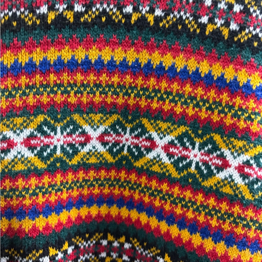 Gap 100% Cotton Colorful Patterned Cardigan Sweater size Small - Picture 3 of 7